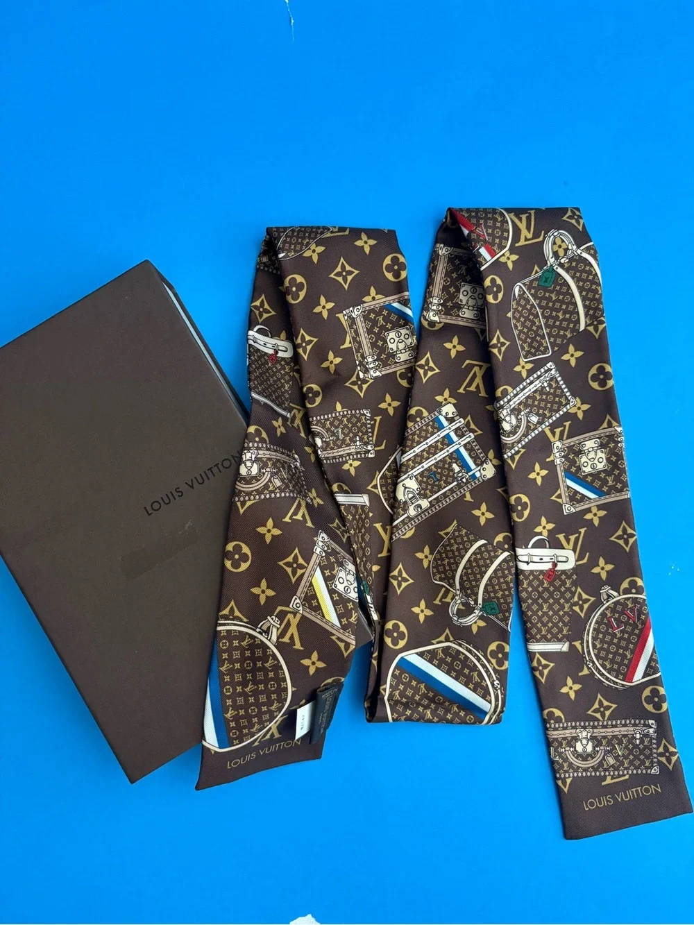 🌼 Louis Vuitton Steamer Trunks Silk Bandeau - with Box